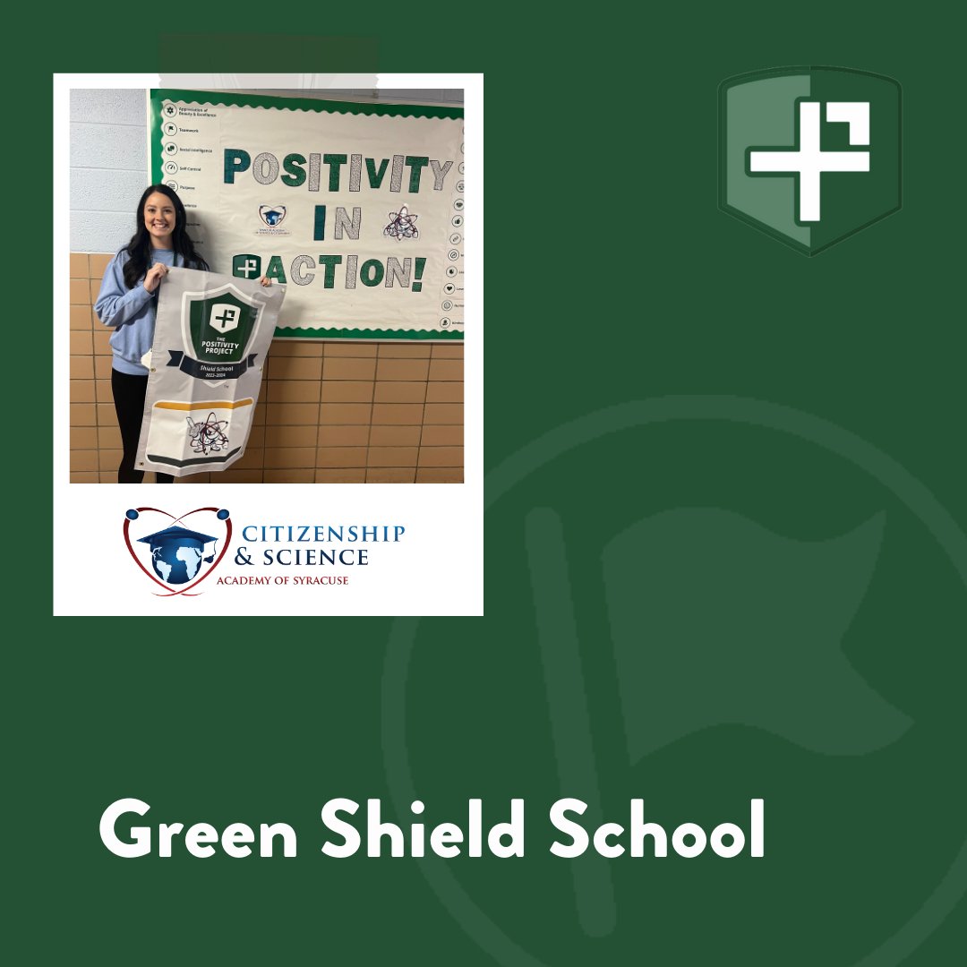 csasyracuse's tweet photo. #CSASCS Elementary’s official #PositivityProject Green Shield arrived! Green Shield Schools are recognized for exemplifying character and relationship-driven systems among staff, students & families – to cultivate lifelong learning and a positive school culture.
@CharterEmpire https://t.co/2dvVI03RqO