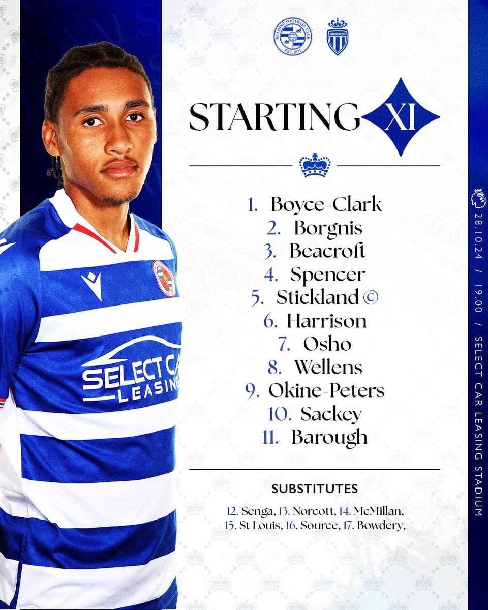 RFCAcademy's tweet photo. Tonight's Royals. 💫

#REAMON | #ReadingFC https://t.co/R61YeArDE4