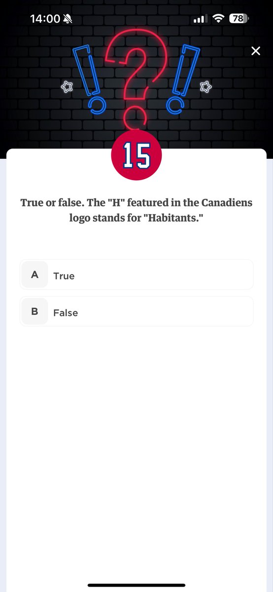 #club1909codes2

Question of the day found at Oct 7 

Answer B False