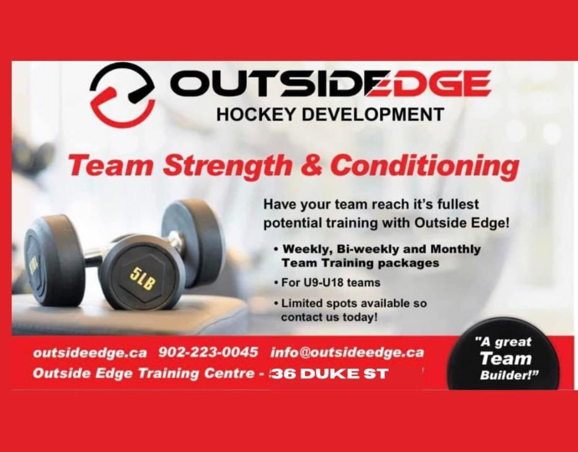 TEAM &amp; INDIVIDUAL TRAINING @ our NEW BEDFORD LOCATION 🏋️ 
Contact: info@outsideedge.ca