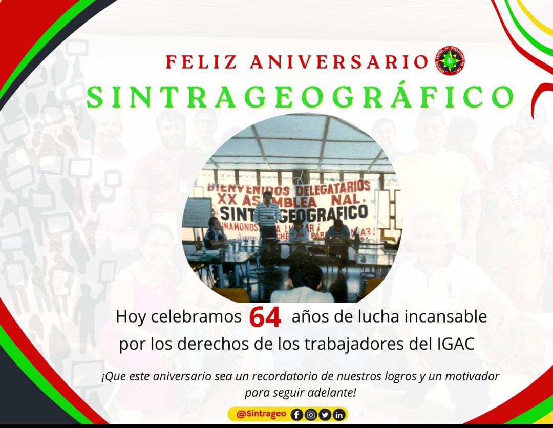 Feliz Cumpleaños SINTRAGEOGRÁFICO
#FelizCumpleanos 
#Luchasindical