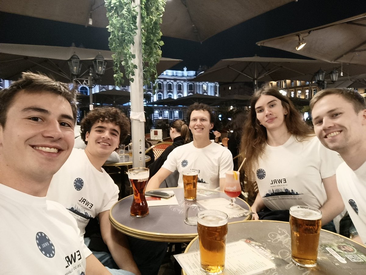 arthurlouette's tweet photo. Wrapping up an inspiring first day at #EWRL with great company and a well-deserved beer! Huge thanks to @DamienERNST1 for this opportunity. The talks were incredible. Can't wait to see what the next days bring! #EWRL2024
@yanisgrts @SamyMokeddem
@LizePirenne @colsonlouis https://t.co/RPx0LPO4oN