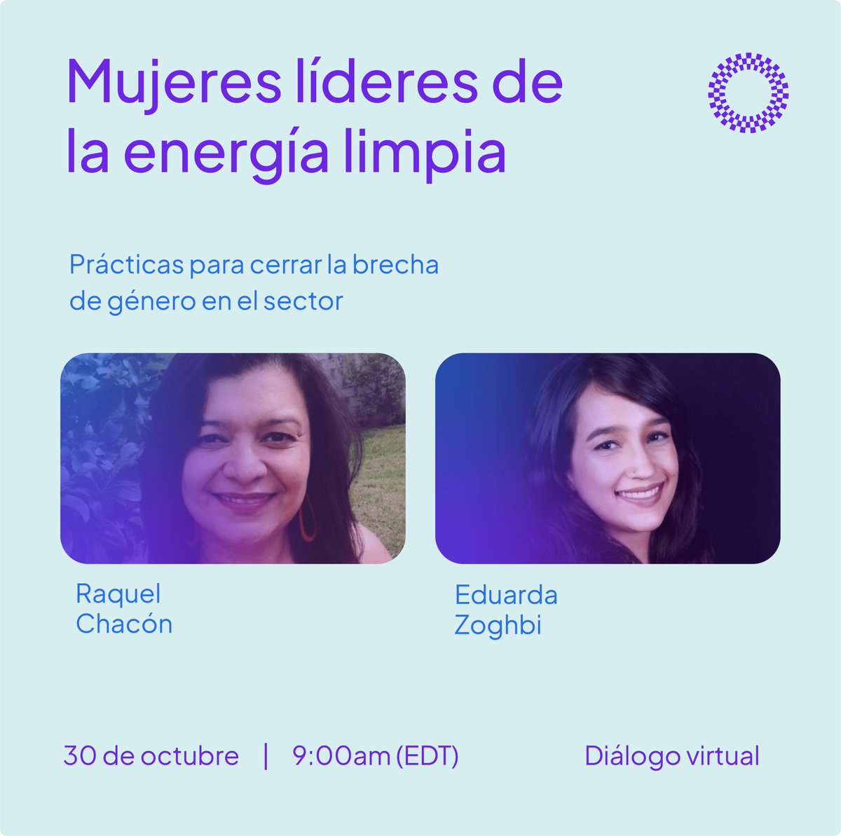 ECPA (@ecpamericas) on Twitter photo 🔍 Panel 2: Prácticas para cerrar la brecha de género en el sector.
#RaquelChacón, Gerente de Proyectos en <a href="/HivosAmLatina/">Hivos América Latina</a> y <a href="/duda_zoghbi/">Eduarda Zoghbi</a>, Líder en Clima y Energía, debatirán estrategias efectivas para promover la equidad de género y la inclusión en el sector de la energía 🔍 Panel 2: Prácticas para cerrar la brecha de género en el sector.
#RaquelChacón, Gerente de Proyectos en <a href="/HivosAmLatina/">Hivos América Latina</a> y <a href="/duda_zoghbi/">Eduarda Zoghbi</a>, Líder en Clima y Energía, debatirán estrategias efectivas para promover la equidad de género y la inclusión en el sector de la energía