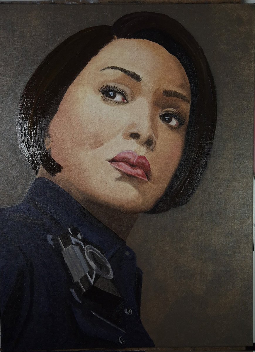 ArtworkDeb's tweet photo. Angela Bassett / Athena Grant-Nash #911 oil on canvas https://t.co/zWpfnU3dcc