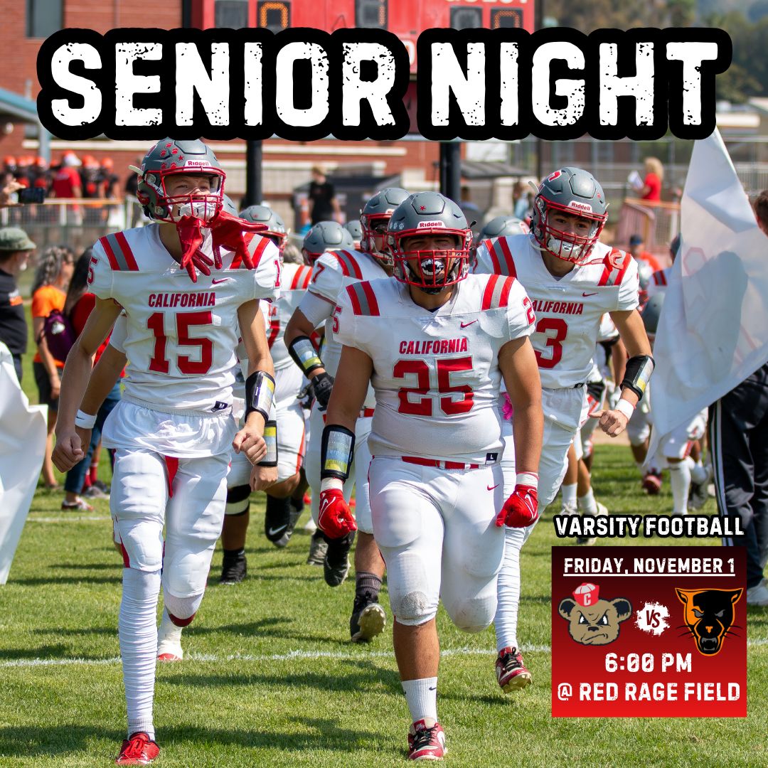 This Week in CSDR Athletics: October 28 - November 1

It’s a quieter week here at CSDR, but it’s all leading up to a special night on Friday, where we’ll honor our seniors and their contributions. 

#CSDRNation #CIFSS #CrossCountry #Cheer #Football #October #November #GoCubs