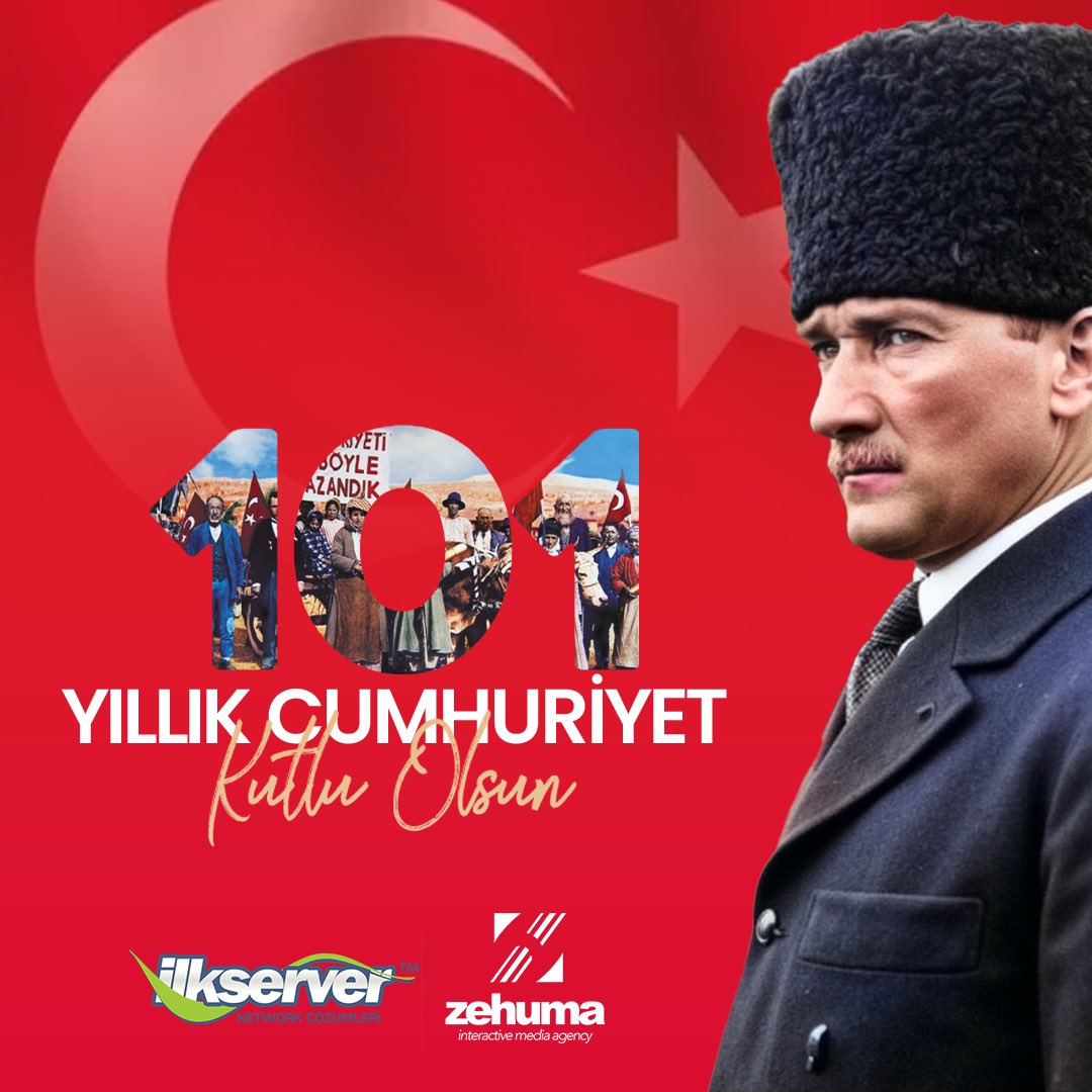 101. Yaşın kutlu olsun Cumhuriyet 🇹🇷🇹🇷

#Atatürk #cumhuriyetbayramı #Atatürk #cumhuriyet101yaşında #100YıllıkCumhuriyet #ilkserver #zehuma #29ekim