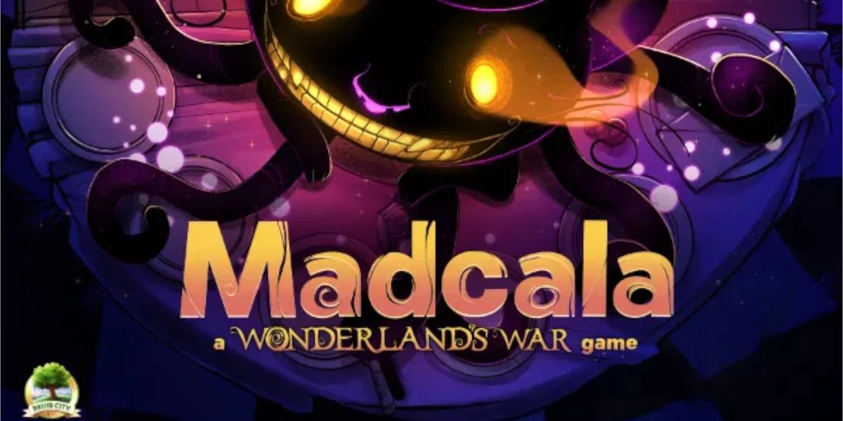 #Madcala est une version du classique Mancala , mais avec une touche moderne et se déroulant au pays des merveilles.  Les joueurs utiliseront leurs pouvoirs de joueur uniques et les pouvoirs spéciaux pour réduire les points de vie de leur adversaire à zéro. #JDS <a href="/Kickstarter/">Kickstarter</a>
