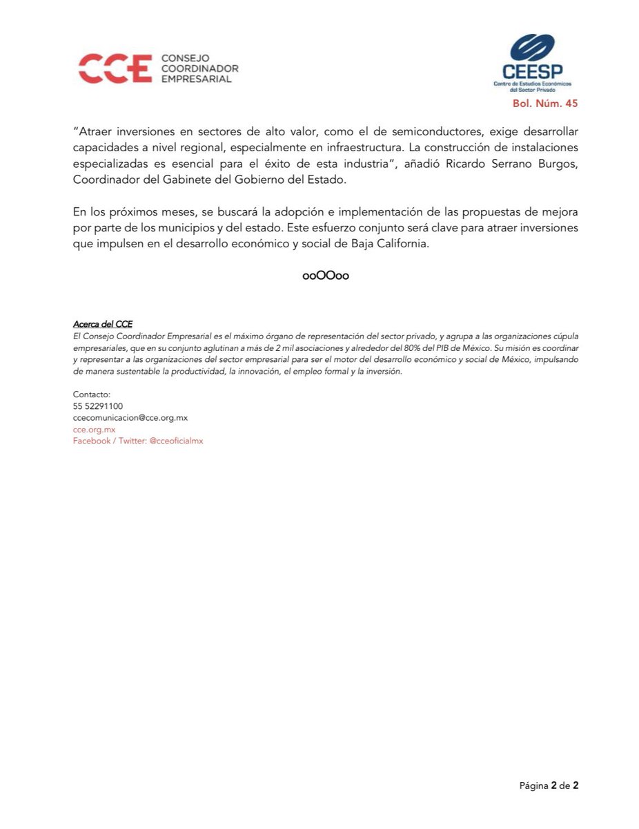 Consejo Coordinador Empresarial CCE tweet media