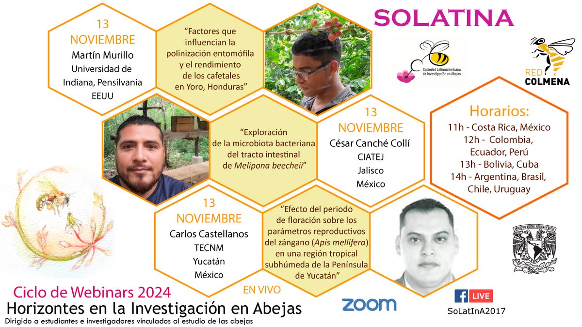 El Miércoles 13 de Noviembre contaremos con las conferencias de 3 jóvenes integrantes de SOLATINA
Inscribirse: forms.gle/EUBakMoTUCiDEr…