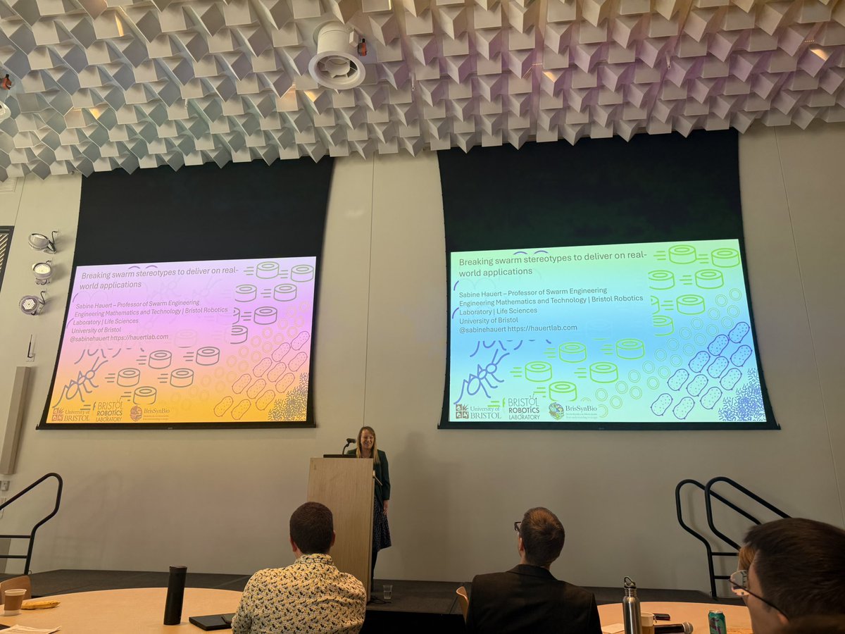 We’re now breaking some stereotypes around swarm robotics with our first perspective talk speaker Prof. <a href="/sabinehauert/">Sabine Hauert</a>!