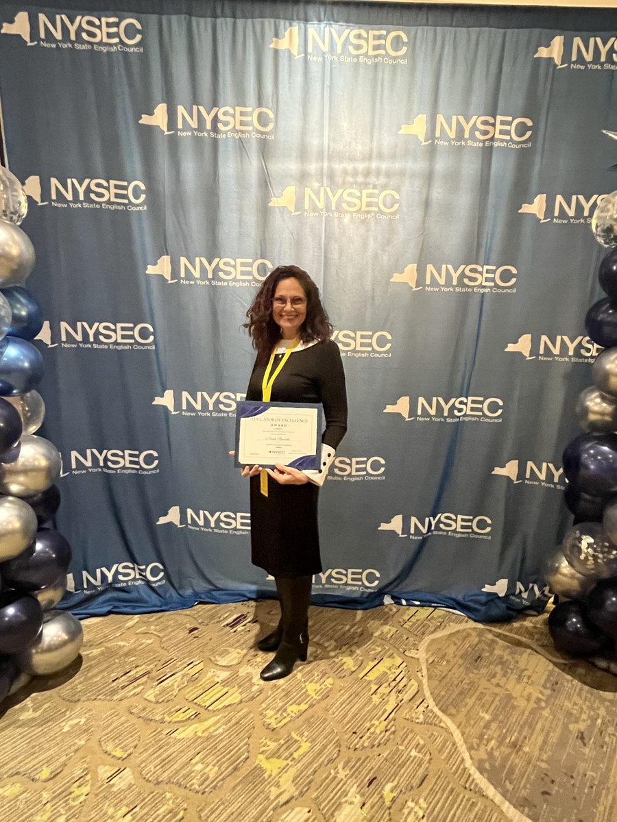 BayShoreSchools's tweet photo. Bay Shore Middle School reading teacher, Nicole Spinelle, was recognized as a 2024 Educator of Excellence by the New York State English Council. #ItsAShoreThing https://t.co/mUatrfPC9Q