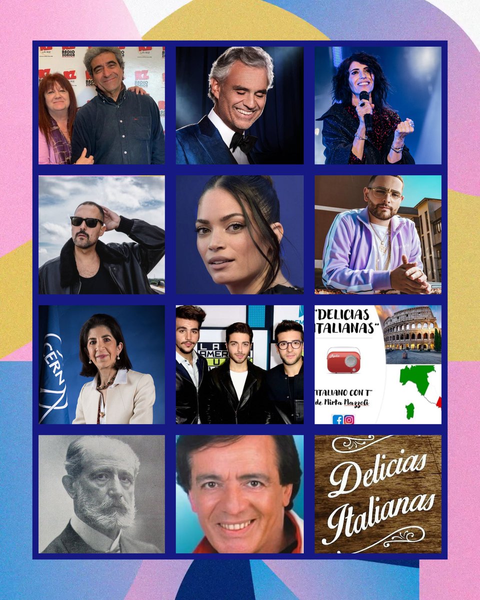 🎧🇦🇷🇮🇹 Mañana Martes 29/10 15 hs.Arg. 19 hs.It. en Delicias Italianas <a href="/RADIOZONICA/">#RadioZonica #Zonica➕</a> Estrenos Musicales de <a href="/AndreaBocelli/">Andrea Bocelli</a> @cortese_facose <a href="/giorgiatodrani/">giorgia</a> <a href="/Elodiedipa/">Elodie</a> <a href="/rocohunt/">Yoyo</a> y mas Musica y Cultura Italiana Con Estela Farini y Jose Parisi