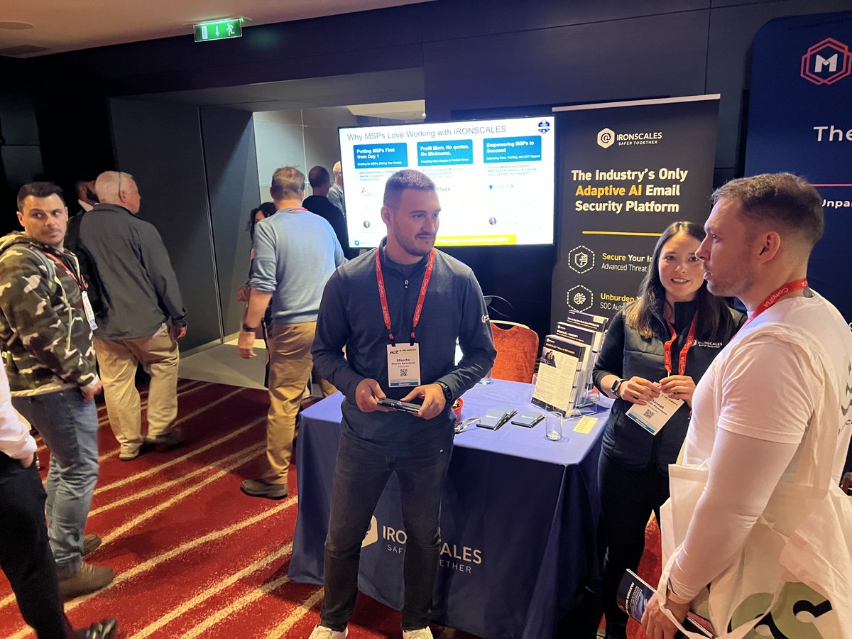 IRONSCALES's tweet image. We’re live at CompTIA EMEA! 🎉 Stop by our booth to see our award-winning AI-powered solution in action. Let’s chat about how we can protect, simplify, and empower your business.
#IRONSCALES #CompTIAEMEA