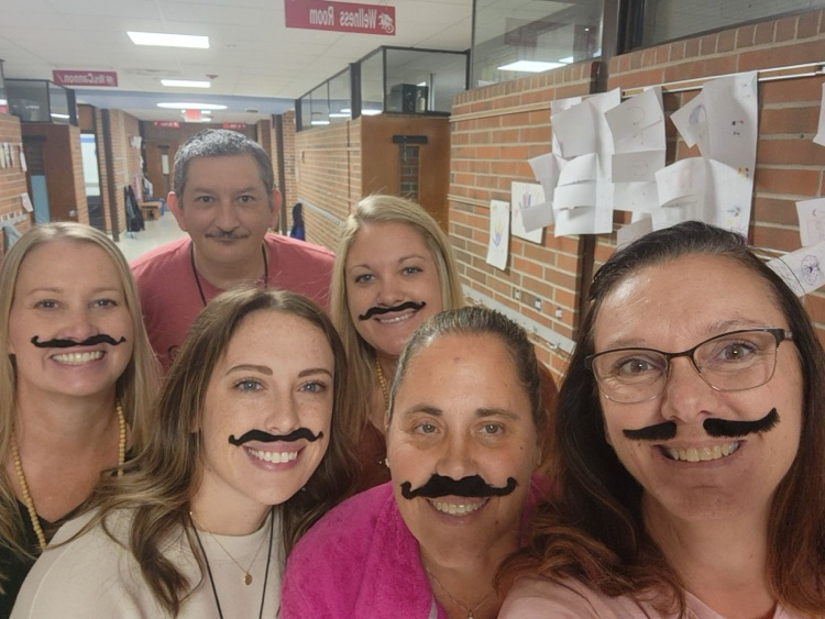 DieckSCCS's tweet photo. Our Secret Staff Spirit Week has begun. It was Mustache Monday at Dieck Elementary! https://t.co/Dc5xzqjjHu