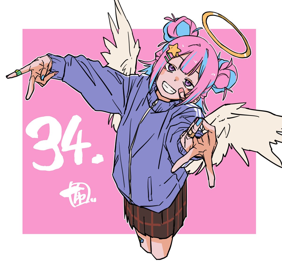 何日続くかな。今日はジャージなJK天使さんでした。 