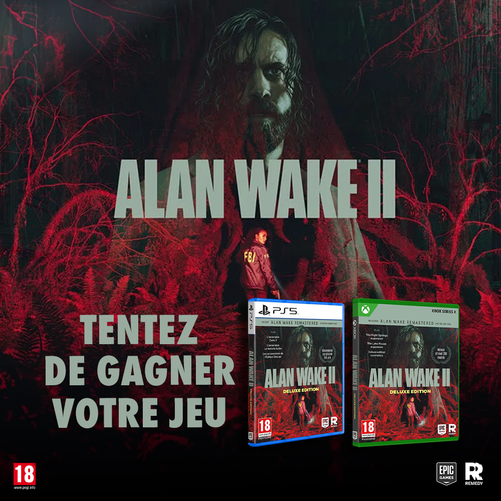 Micromania_Fr's tweet image. La version physique de Alan Wake II sort enfin sur PlayStation 5 et Xbox Series X ! On vous propose de gagner votre exemplaire ⤵️

🔦 RT, like &amp;amp; follow @Micromania_Fr
🔦 Mentionne en réponse un ami avec #MicromaniaAlanWakeII

TAS dans 7 jours