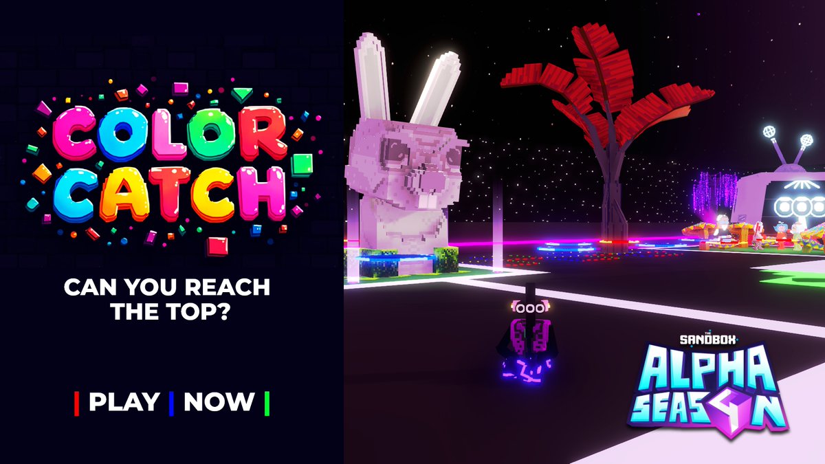 TheSandboxGame's tweet photo. A colorful parkour awaits you 🌈 The rule is simple. Stay on the right color and don't fall down. Can you reach the top?
https://t.co/fGRdIzPHZY
🎨 11 total quests
🎨 19 EP available
#TheSandbox #AlphaSeason4 @YtsejamGame https://t.co/4QovhkQMXL
