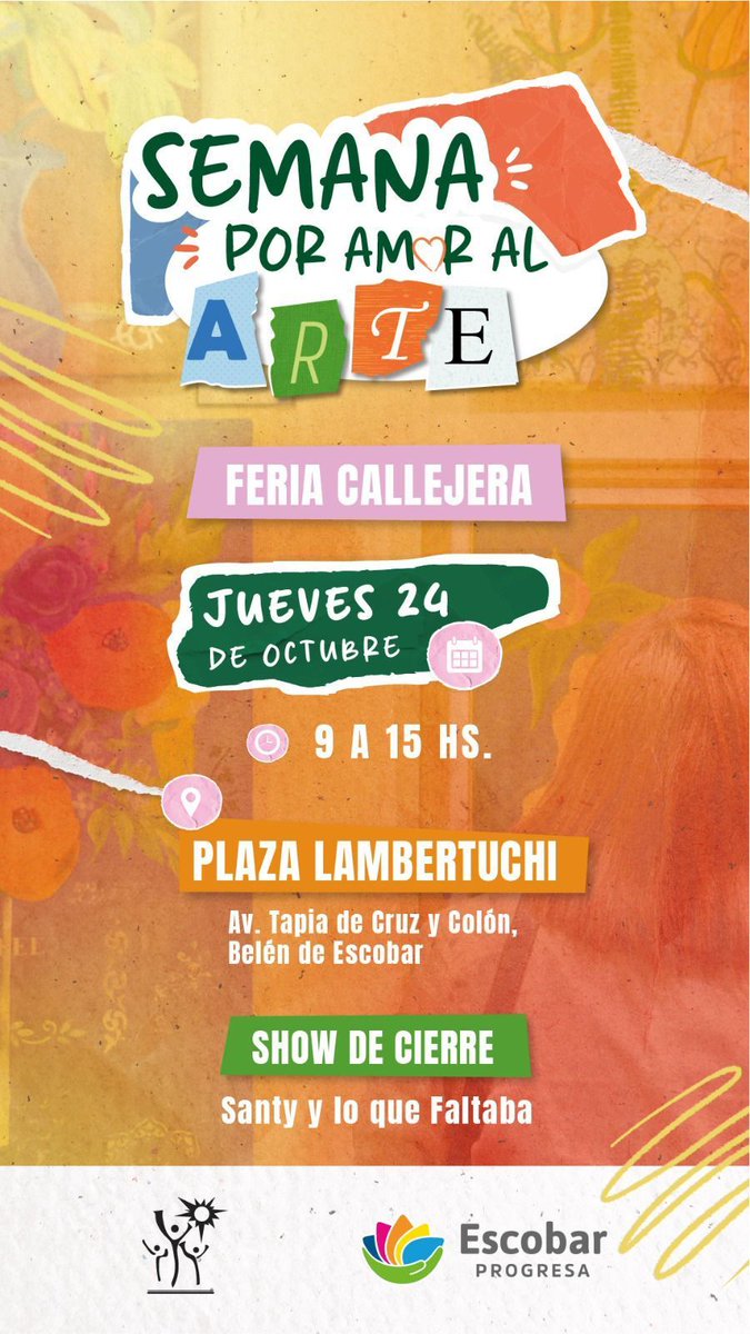 ✅Este jueves estaremos presentes en la #feriacallejera con un stand de venta de nuestros productos.
📍Plaza Antonio Lambertuchi, Escobar - Tapia de Cruz y Colón
⌚Jueves 24/10 - de 9 a 15hs
Los esperamos!!
#EnConvivencia #fundacionnosotros #discapacidad #semanaporamoralarte2024