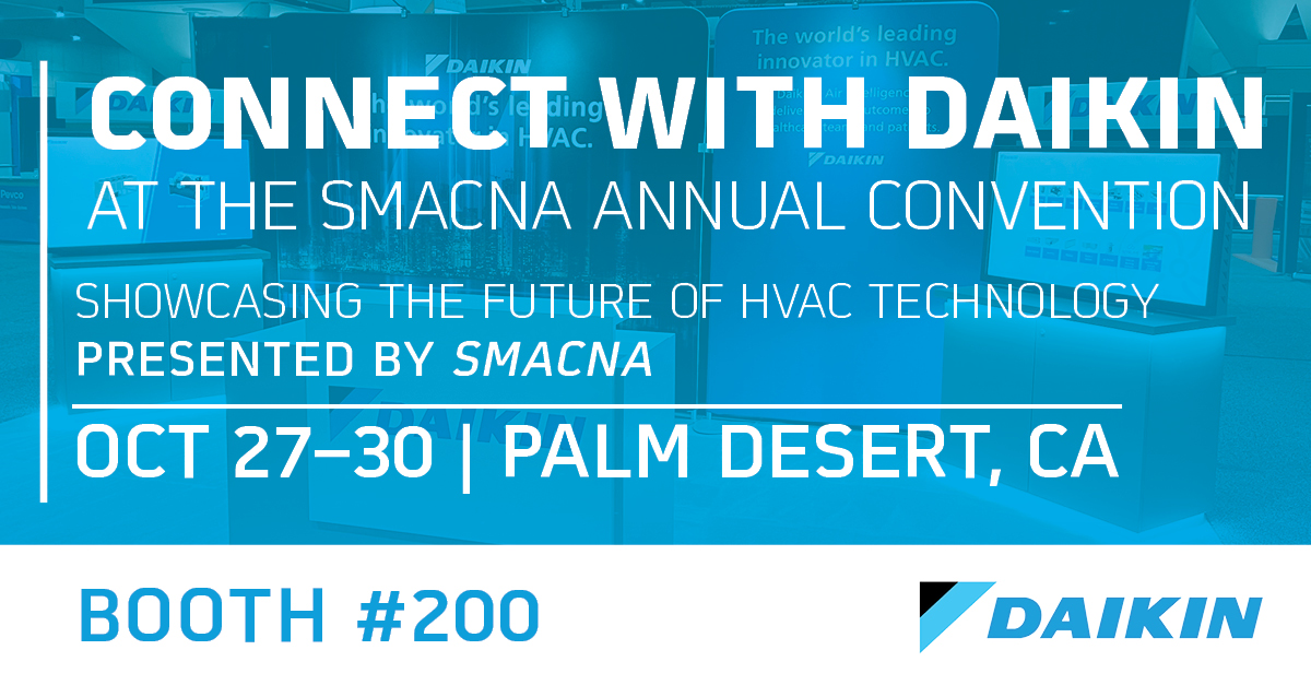 The 2024 SMACNA Annual Convention is just around the corner! Join us at booth 200 from October 27 to 30 in Palm Desert, CA, to explore how our latest innovations are driving the future of HVAC.