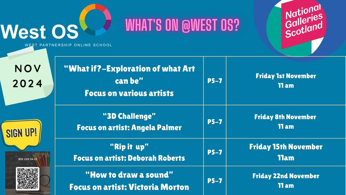 Brilliant to be back from October break!  🍂

We have has loads of exciting topics &amp; themes for your young people!

✅Financial Education- THIS THURSDAY!
✅Forces and Technology 
✅Anti-Bullying
✅Art

Sign up for a great Autumn/ Winter programme!
forms.office.com/e/SGiUUVUvWX