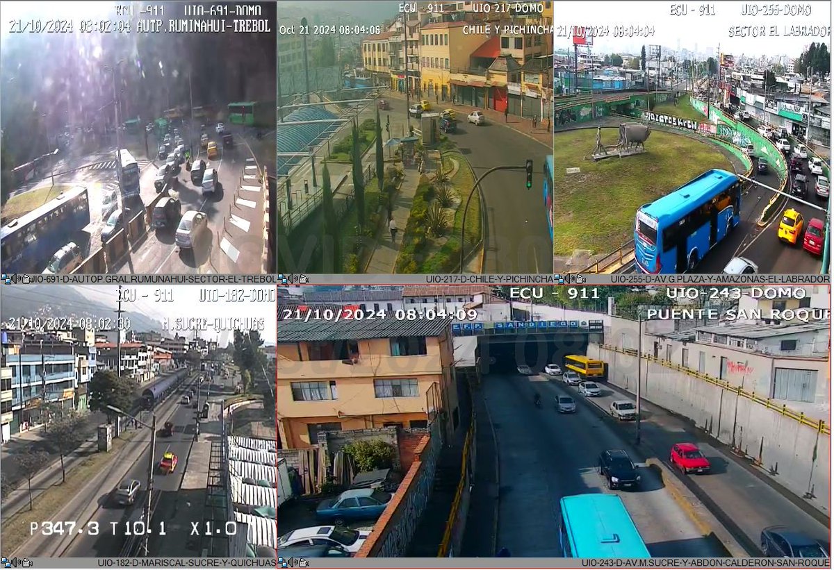 GamaNoticiasEc's tweet photo. #Quito | Mediante las cámaras de #VideovigilanciaECU911 se observa alto tráfico vehicular en los sectores de #ElTrébol, #ElLabrador, La Santiago y #SanRoque. https://t.co/3PNn1sx0ae