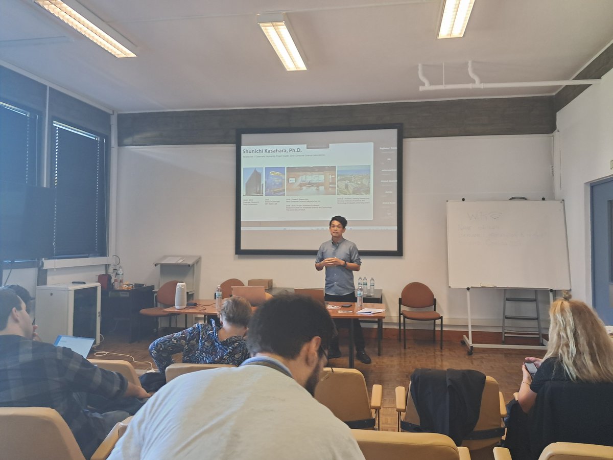 Tiago Guerreiro ⚔️ (@tjvguerreiro) on Twitter photo Today I dropped by the Interself conference, by <a href="/AnnaCiaunica/">Anna Ciaunica @annaciaunica.bsky.social</a> and team, to watch a series of very interesting talks. Was unaware <a href="/shn_kasa/">Shunichi Kasahara</a> was presenting (good surprise) - a lot of work I knew from
<a href="/plopesresearch/">Pedro Lopes</a> and <a href="/umd_emd/">Jun Nishida</a> and more human integration projects I didn't know. Today I dropped by the Interself conference, by <a href="/AnnaCiaunica/">Anna Ciaunica @annaciaunica.bsky.social</a> and team, to watch a series of very interesting talks. Was unaware <a href="/shn_kasa/">Shunichi Kasahara</a> was presenting (good surprise) - a lot of work I knew from
<a href="/plopesresearch/">Pedro Lopes</a> and <a href="/umd_emd/">Jun Nishida</a> and more human integration projects I didn't know.