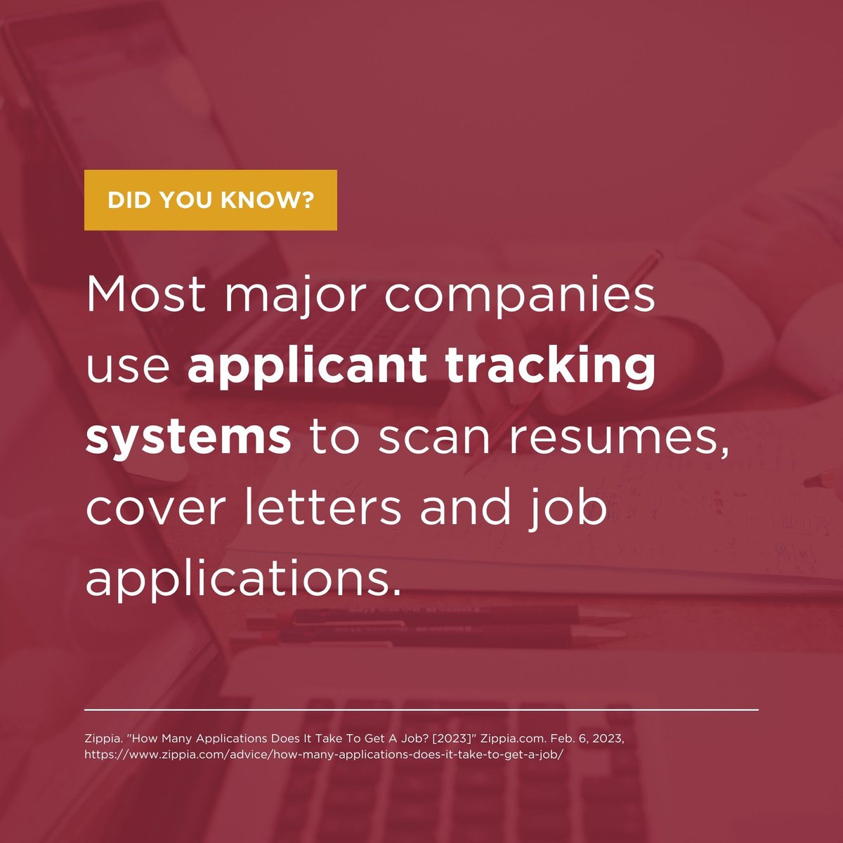 MacEwan_CS's tweet photo. #DYK that most companies use applicant tracking systems (ATS) to scan resumes, cover letters and job applications for keywords from the job posting?

If you want to make sure your resume has the best chance of being seen, book an appointment with us on https://t.co/HXt01PcNsc. https://t.co/906AZC6HR9