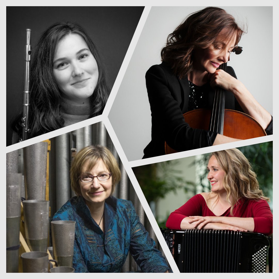 Join us for Women in Music featuring four incredible soloists:
🎶 Emily Phernambucq, flute
🎶 Beth Root Sandvoss, cello
🎶 Penny Sanborn, accordion
🎶 Chellan Hoffman, organ

📅 Sunday, Oct 27, 2024, 2:30 pm
📍 Jack Singer Concert Hall

Get your tickets: bit.ly/4h9tQxV