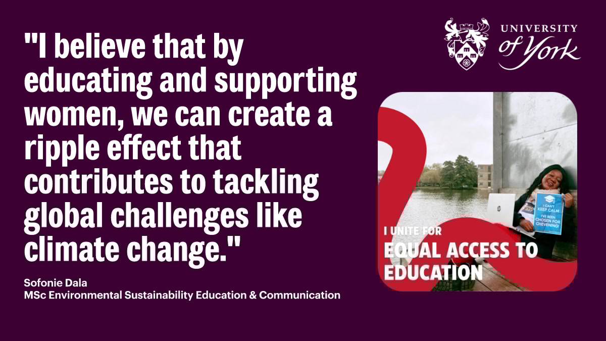 University of York Sustainability (@uoysustain) on Twitter photo Read this inspiring blog post from Sofonie, one of our <a href="/MScESEC_York/">MSc ESEC Uni of York</a> students, "Empowering Change: My Journey from Angola to York". Sofonie shares her path as a changemaker tackling climate change & advancing gender equality in Angola!
➡️ Read the story: bit.ly/3UgacGy Read this inspiring blog post from Sofonie, one of our <a href="/MScESEC_York/">MSc ESEC Uni of York</a> students, "Empowering Change: My Journey from Angola to York". Sofonie shares her path as a changemaker tackling climate change & advancing gender equality in Angola!
➡️ Read the story: bit.ly/3UgacGy