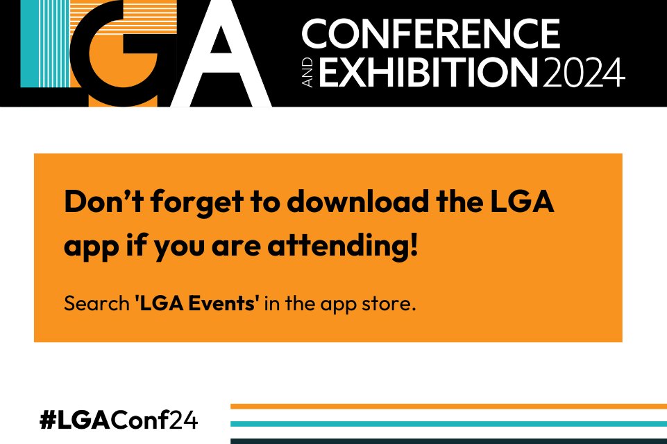If you're joining us in person tomorrow, don't forget to download our app to find all you need to know. 📱

From sessions and speakers to LGA resources and campaigns, there's plenty to look at!

Search 'LGA Events' in the app store to download.