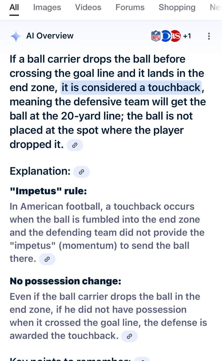 cling_doug's tweet photo. @CFBONFOX Why wasn’t this ruled a touchback? Obviously the ball lands IN the end zone. Maybe my information sources are incorrect or out of date. https://t.co/EpVHPFID8g