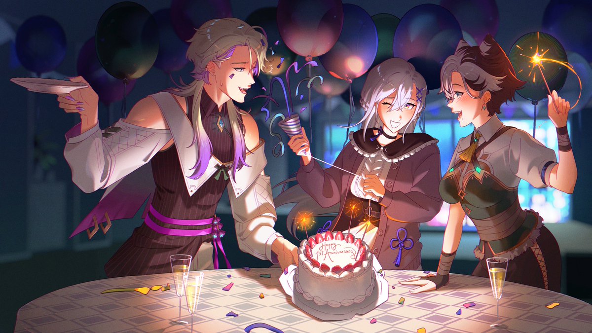 ClaudeClawmark's tweet photo. 【TTT 1st Anniversary Illustration】
Near or far, we still celebrate all the memories along the way. 

Forever and always
Thank you for 1 year together 
💜💙💚

🎨@onipilot https://t.co/jmzq9Fxig9