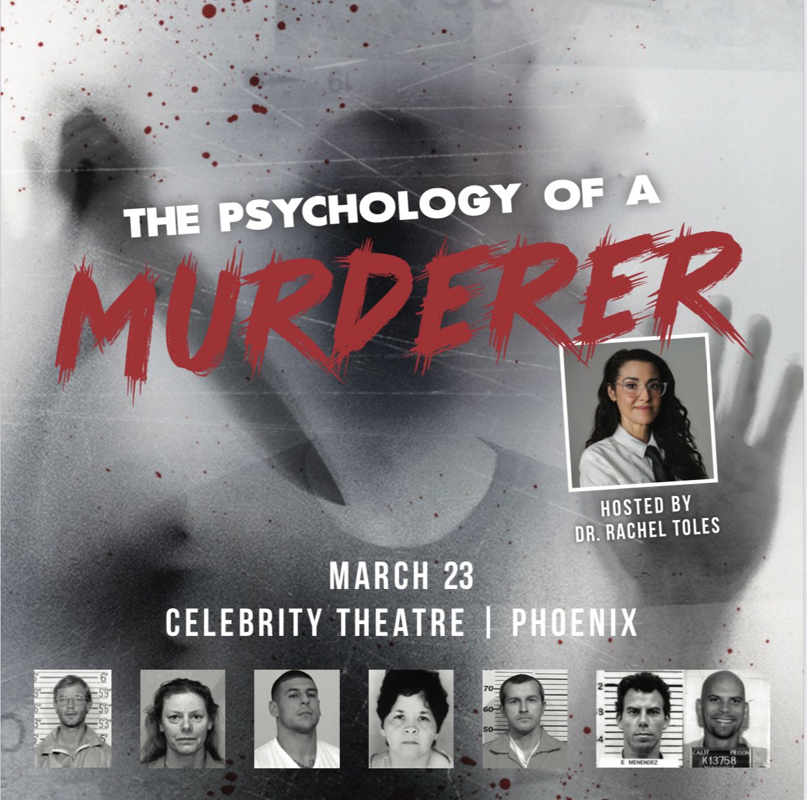 🔪🩸 JUST ANNOUNCED 🩸🔪 Get ready to join forensic psychologist Dr. Rachel Toles for a chilling evening as she explores the twisted minds of infamous killers in The Psychology of a Murderer 🫢 Don’t miss this fascinating night of insight and discussion on March 23rd…
