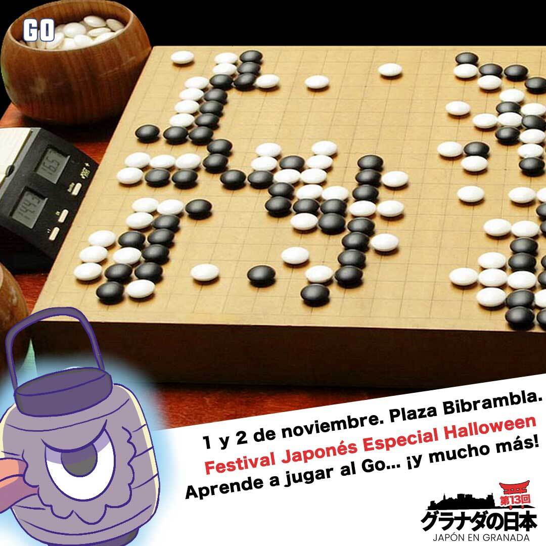 ¿Has oído hablar del go? Es un juego milenario japonés.

🎴  Ha llegado el momento de que aprendas a jugar... o que demuestres que has alcanzado la maestría!

🚩  1 y 2 de noviembre en Plaza Bibrambla