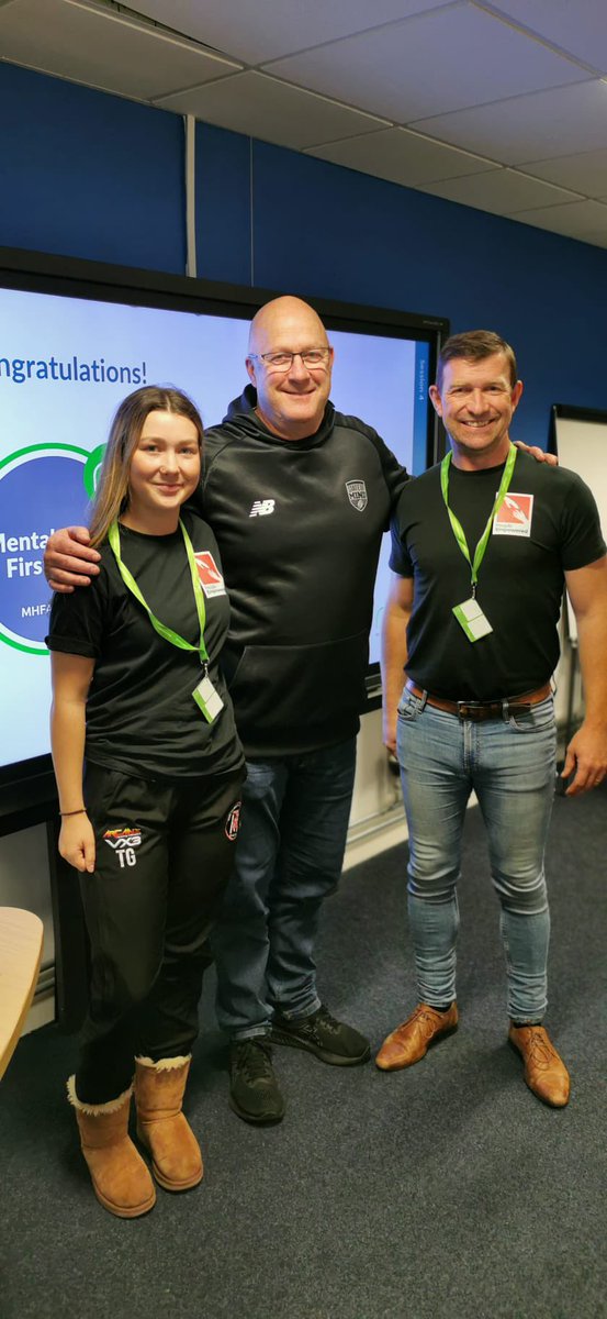 Thank you Phil <a href="/veeno64/">Phil Veivers 💙</a> &amp; Jo <a href="/JojJojoelle/">Jo Phillips 💙</a> from <a href="/stateofmindsprt/">State of Mind</a> for the excellent delivery of the Mental Health First Aid Qualification at the weekend. <a href="/MHFAEngland/">MHFA England®</a> well worth giving up a weekend for!