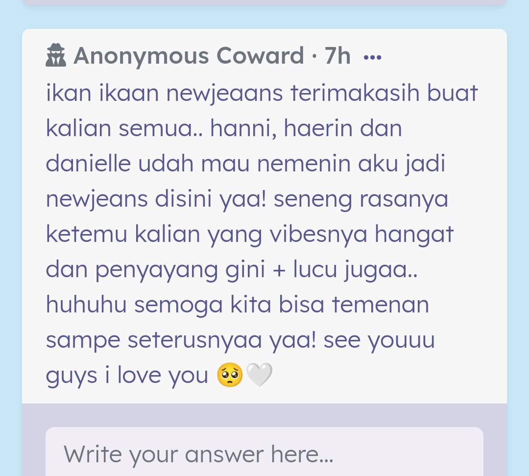 BublesGuppy's tweet photo. @UwonKoi @SunghoonTetra @JakeDiscus @HeeseungGarfish @PharitaFirefish @RamiTongkol @EnamiCorydoras @HanbinNila @GitaSepat @JaehyunManfish @MinjieDottyback @HanniRanchu @DanielleKohaku @HaerinMoorish @FebriolaTuna @SullyoonTeri @IntakMegalodon @NeulChaetodon Serunya yang pacaran dapet salam dari pacar @WonheeClownfish 
Dapet salam balik ini @WoonhakPirarucu 
Ikan newjeans dapet salam lagi @HanniRanchu @DanielleKohaku @HaerinMoorish @MinjieDottyback 
Baemonfishh @PharitaFirefish @EnamiCorydoras @RamiTongkol https://t.co/HsQHqLCU0M