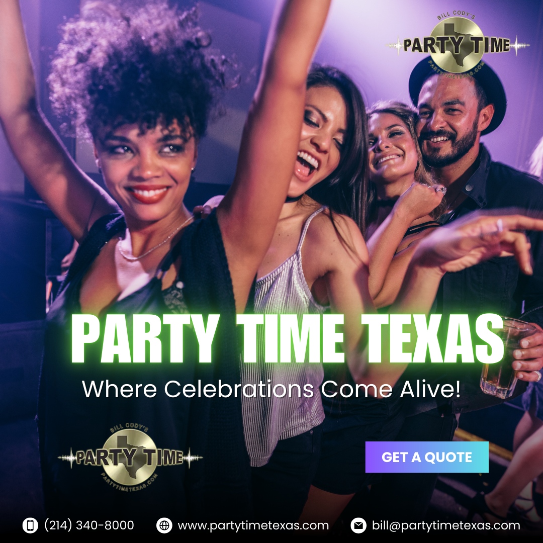 DJBillCody's tweet photo. ✨ At Party Time Texas, we turn your dreams into reality. 

Ready to elevate your event? GET A QUOTE TODAY and let the fun begin! 🎊 

🌐 https://t.co/TBovjIMFYV
📞 214-340-8000
📧 bill@partytimetexas.com

#BillCodysPartyTimeTexas #DallasDJ #PlanoDJ #FriscoDJ #FortWorthDJ https://t.co/hfgFz2zc46