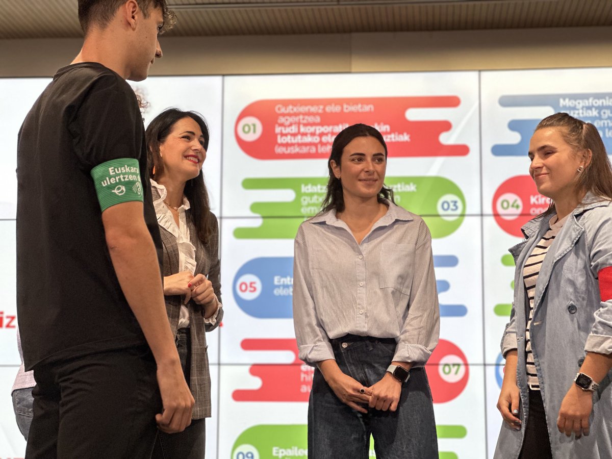 Bilbao Basket Bizkaiko Foru Aldundiko BIKEE (Bizkaian Kirola Ere Euskaraz) programaren barneko Eskola Kiroleko Hizkuntza Dekalogoaren aurkezpenean egon da bilbaobasket.biz/bilbao-basket-…