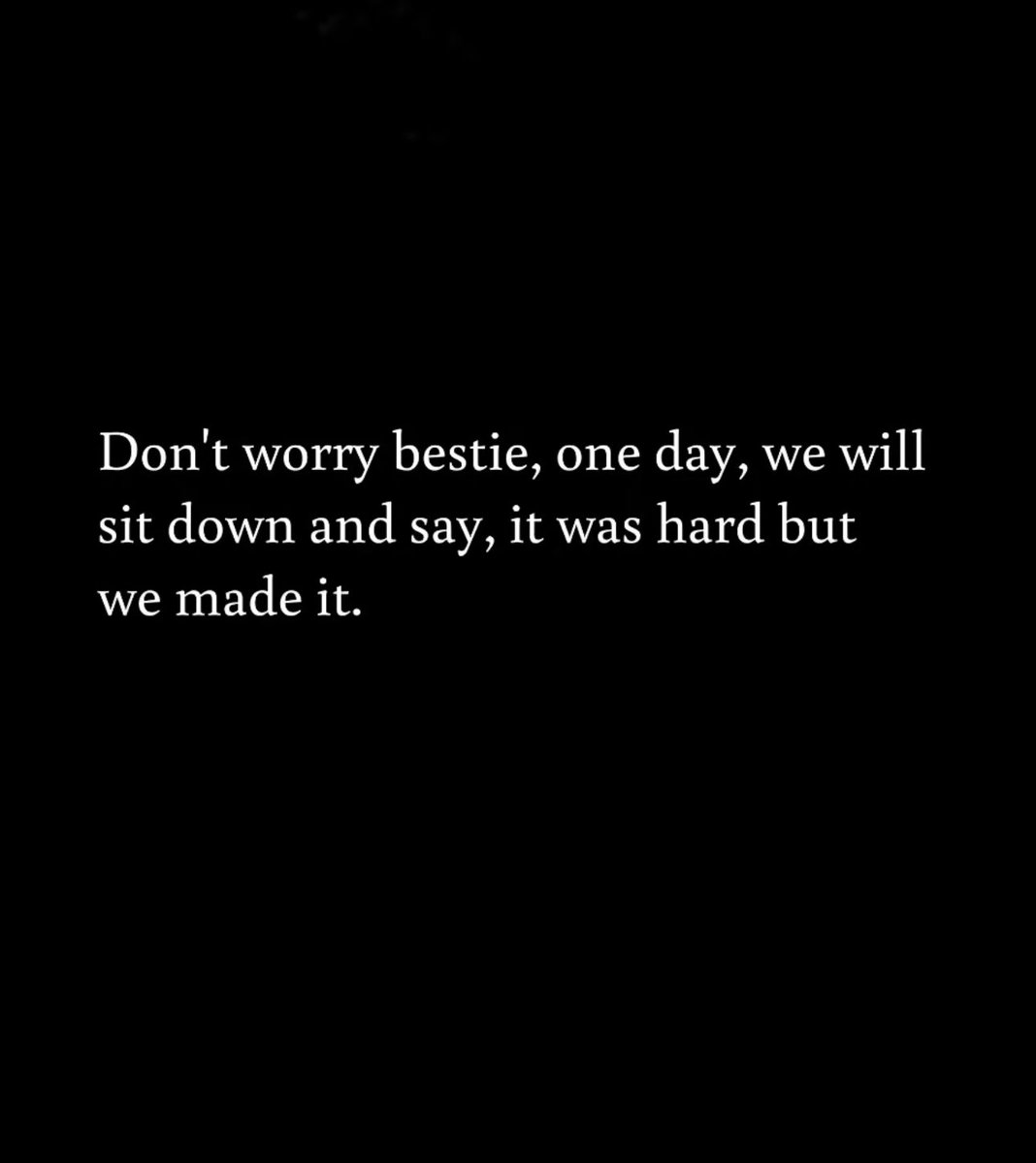we’ll get there one day.