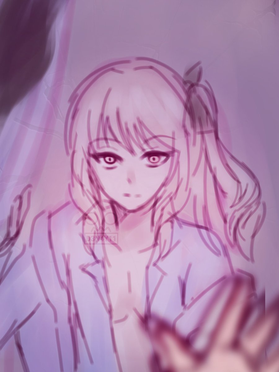 Y11D3's tweet photo. "no matter how good my makeup is, it still can't hide my ugliness"
(sorry for bad doodle sketch) :(
#akiyamamizuki #projectsekai #jpsekai https://t.co/nFqZj848Re