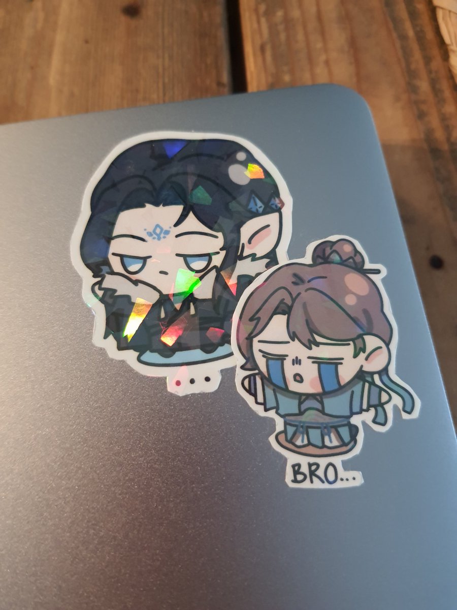 dlarri_'s tweet photo. Did a trial run to check the endurance of my #svsss stickers, and they are holding up well! It's been about two months, and they are still looking great 👀 

Still not sure if holo or gloss stickers look better 🤔 do you guys have a preference? https://t.co/OBBilQU4KX