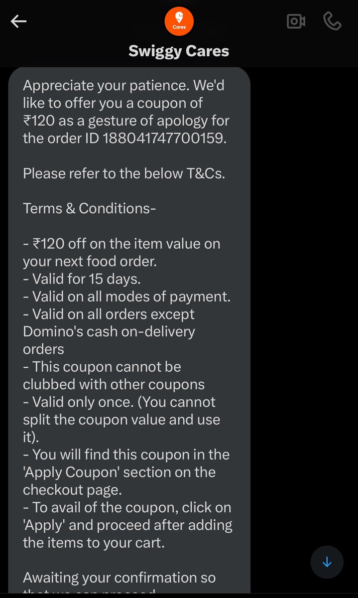flaming_chef's tweet photo. @SwiggyCares @Swiggy @harshamjty @kapoor_rahul89 @Fssailicense Well i appreciate your gesture of Rs. 120, this clearly shows that you are not at all serious about user complaints and try to resolve always with a coupon. It’s been more than 3 years several issues. https://t.co/QCpXhnUhQy
