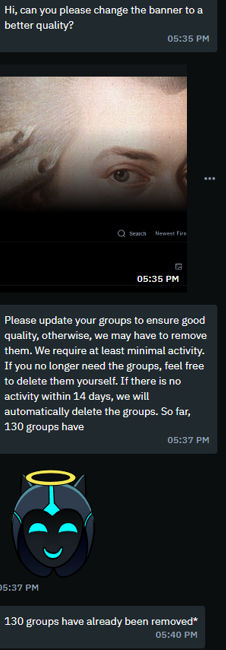 <a href="/inuigaming/">INUI</a> <a href="/GeT_RiGhT/">Christopher Alesund</a> <a href="/LobanjicaCS/">Lobanjica</a>  inui admins now threatening to delete community groups  if you dont change them to their liking. 

somehow I got it all wrong and misunderstood. 
what a shitshow. 

also read this:
reddit.com/r/GlobalOffens…

stay on faceit, this is a scam