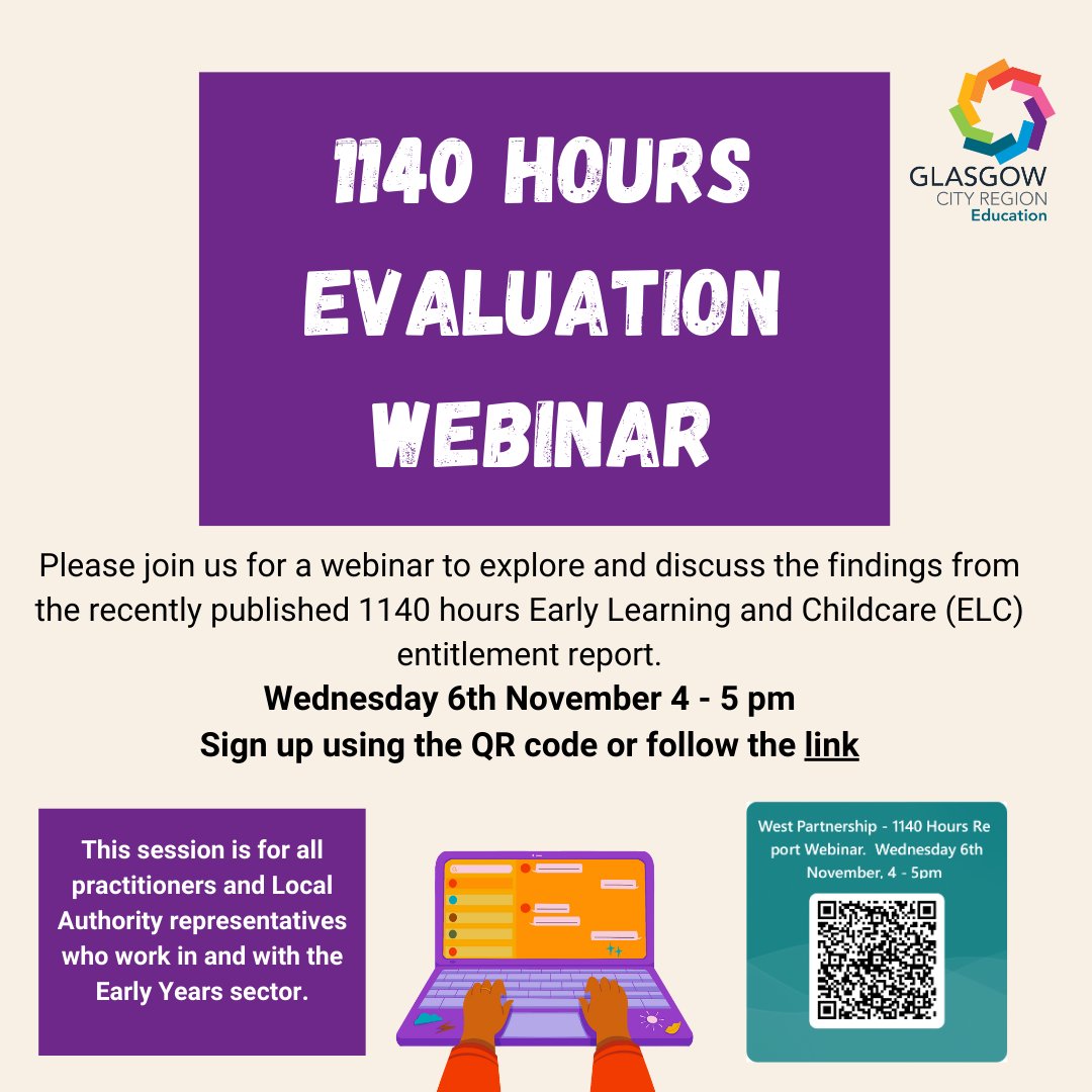 West Partnership (@wp_education) on Twitter photo A webinar to support the launch of the 1140 hours evaluation report will take place on Wednesday 6th November. Please follow the link to register interest:
forms.office.com/e/zNUaiGbAYh
@alex_evans06 <a href="/WPLizMcTiernan/">Liz McTiernan</a> A webinar to support the launch of the 1140 hours evaluation report will take place on Wednesday 6th November. Please follow the link to register interest:
forms.office.com/e/zNUaiGbAYh
@alex_evans06 <a href="/WPLizMcTiernan/">Liz McTiernan</a>