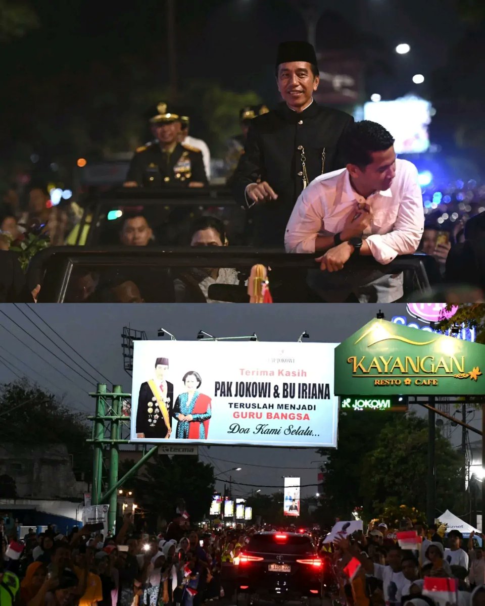 Belasan ribu warga menyambut kepulangan Pak Jokowi dan Ibu Iriana ke Kota Solo, kemarin. Semua hadir tumpah ruah memadati jalan karena ingin berjumpa Pak Jokowi dan Ibu Iriana❤️🫶🏻

Mulai anak-anak, ibu-ibu, bapak-bapak, dan lansia; semua semangat menunggu di sepanjang Jalan Adi