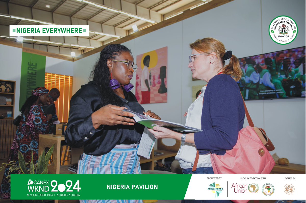 Fmactce_Nigeria's tweet photo. Nigeria’s creativity and culture shone bright at the Nigeria Pavilion from CANEX WKND 2024!
Thank you to everyone who visited and celebrated with us.
#NigeriaAtCANEX #FMACCE #CANEXWKND2024 #CreativeNigeria https://t.co/wn3p1kdveq