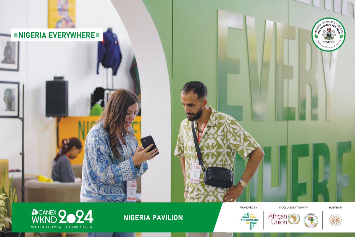 Fmactce_Nigeria's tweet photo. Nigeria’s creativity and culture shone bright at the Nigeria Pavilion from CANEX WKND 2024!
Thank you to everyone who visited and celebrated with us.
#NigeriaAtCANEX #FMACCE #CANEXWKND2024 #CreativeNigeria https://t.co/wn3p1kdveq