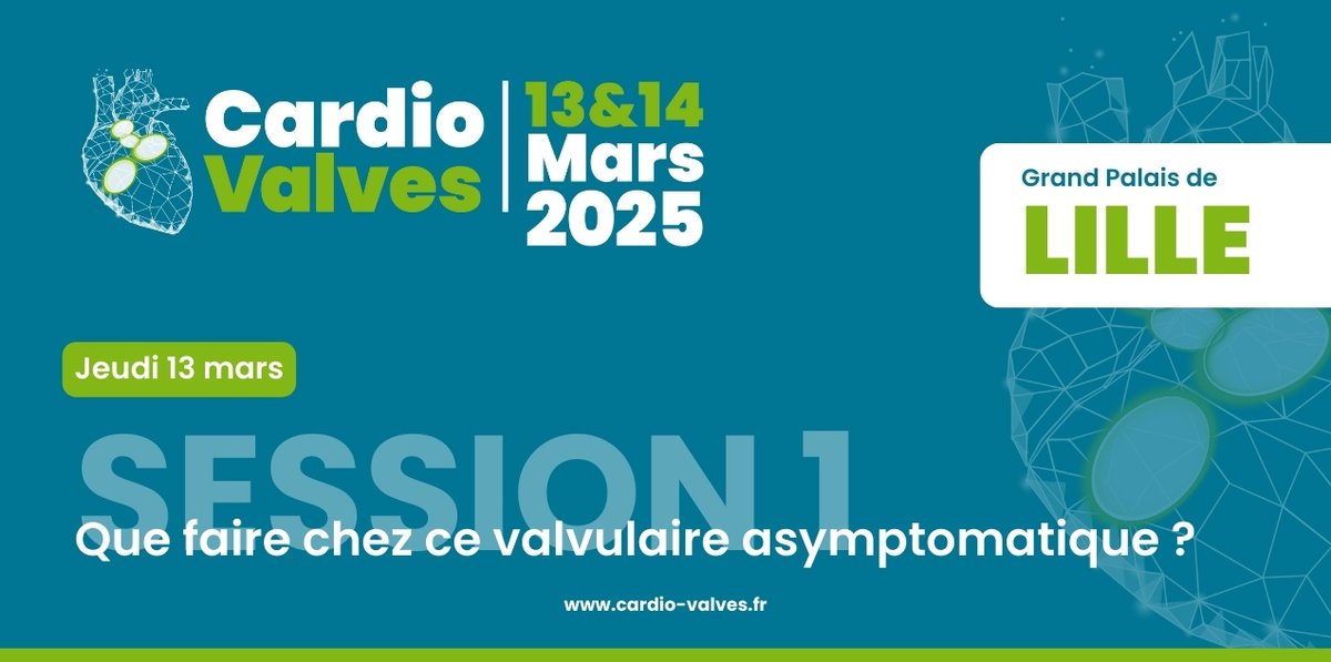 Découvrez en avant-première la session qui lancera CardioValves 2025 ! 🫀

Cette session d'ouverture se concentrera sur la gestion des patients valvulaires asymptomatiques.

📋Pour consulter le programme : cardio-valves.fr/programme

Pour vous inscrire ➡️ events.mc-com.fr/cardiovalves20…
