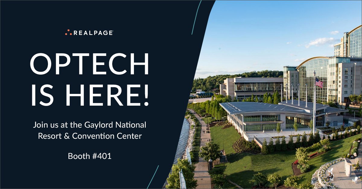 RealPage's tweet image. #OPTECH2024 is here! If you&apos;re attending, stop by booth #401 to meet the RealPage team!