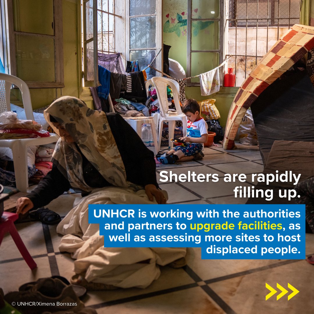 Refugees's tweet photo. A humanitarian catastrophe in Lebanon.

Israeli attacks have forced hundreds of thousands to flee. Families are struggling to survive. Help us scale up emergency supplies, shelter and services to those in need.
Donate today: https://t.co/PXNSA90vXG